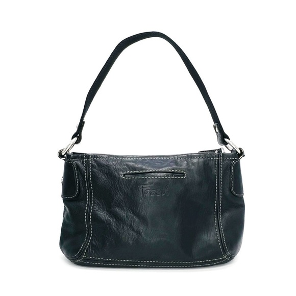 Fossil Handbag Black Leather Single Strap Shoulder Bag Top Zip - Picture 5 of 16